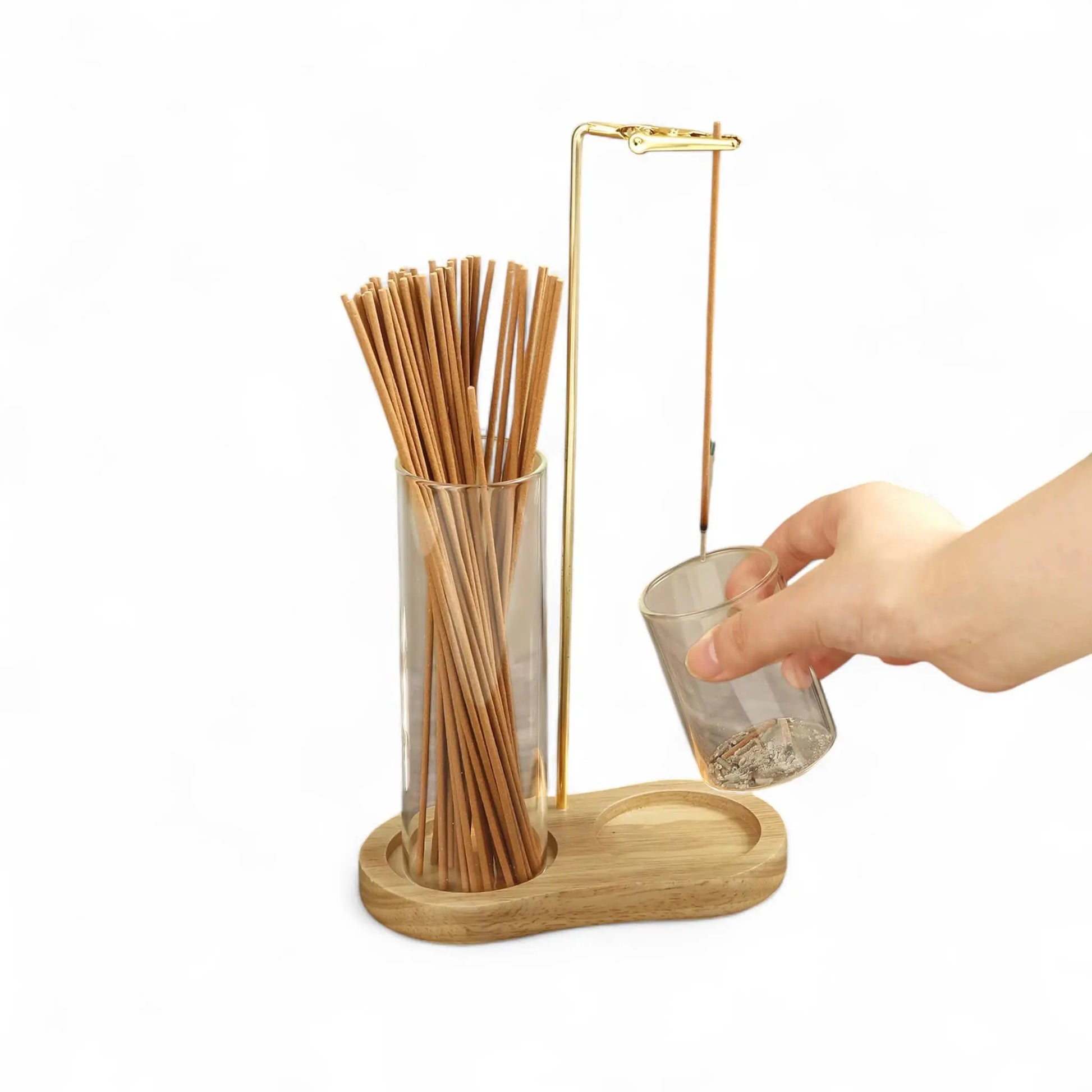 2-in-1 Glass Incense Holder – Anti-Ash Japanese Style Burner & Organizer  Geniogoods