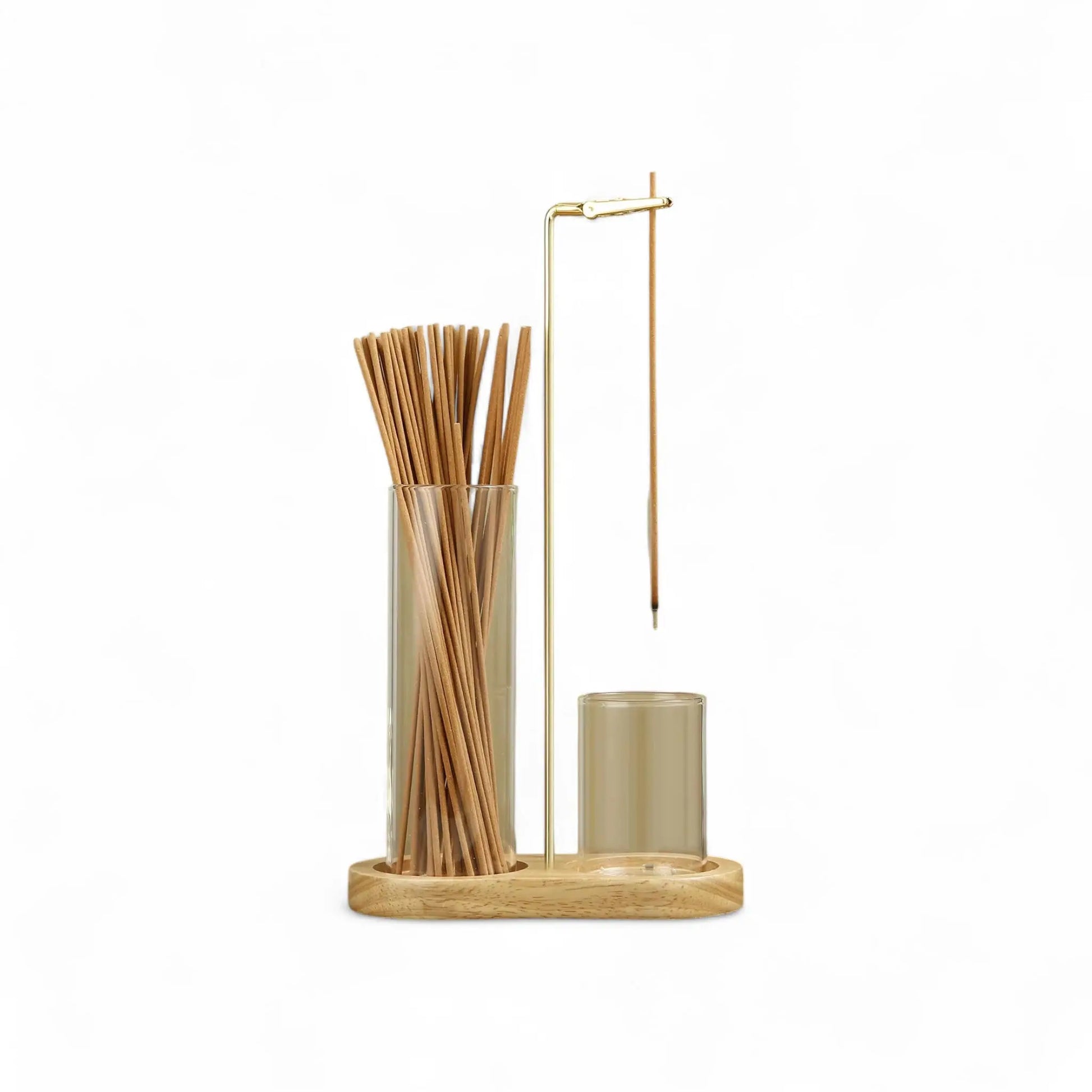 2-in-1 Glass Incense Holder – Anti-Ash Japanese Style Burner & Organizer  Geniogoods