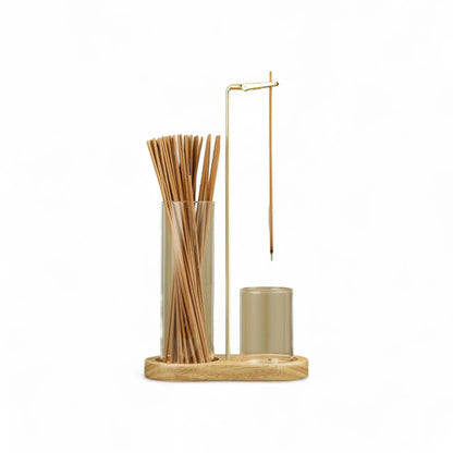2-in-1 Glass Incense Holder – Anti-Ash Japanese Style Burner & Organizer  Geniogoods