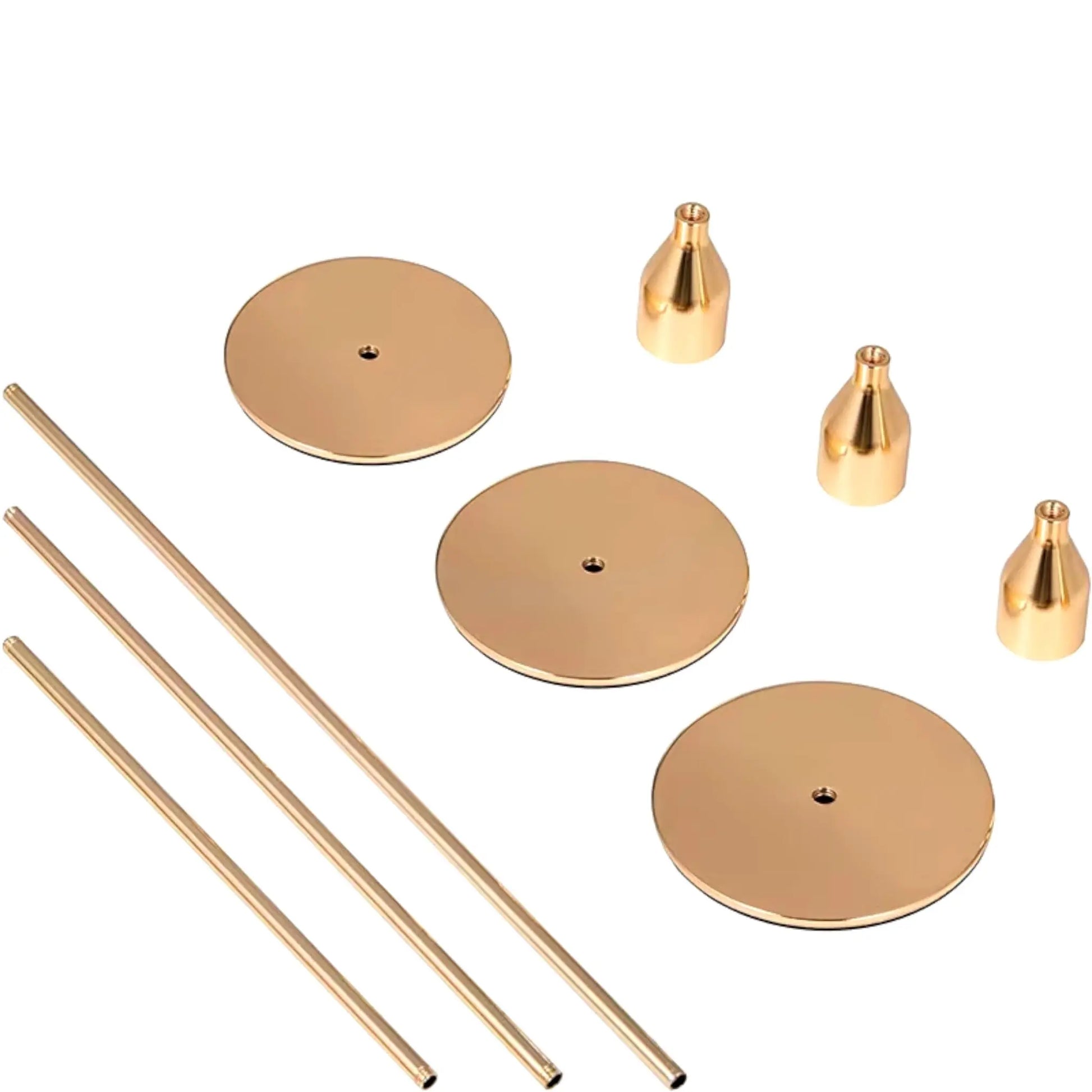 3-Piece Metal Candle Holder Set – Elegant Gold Candlesticks for Home and Event Decor Geniogoods