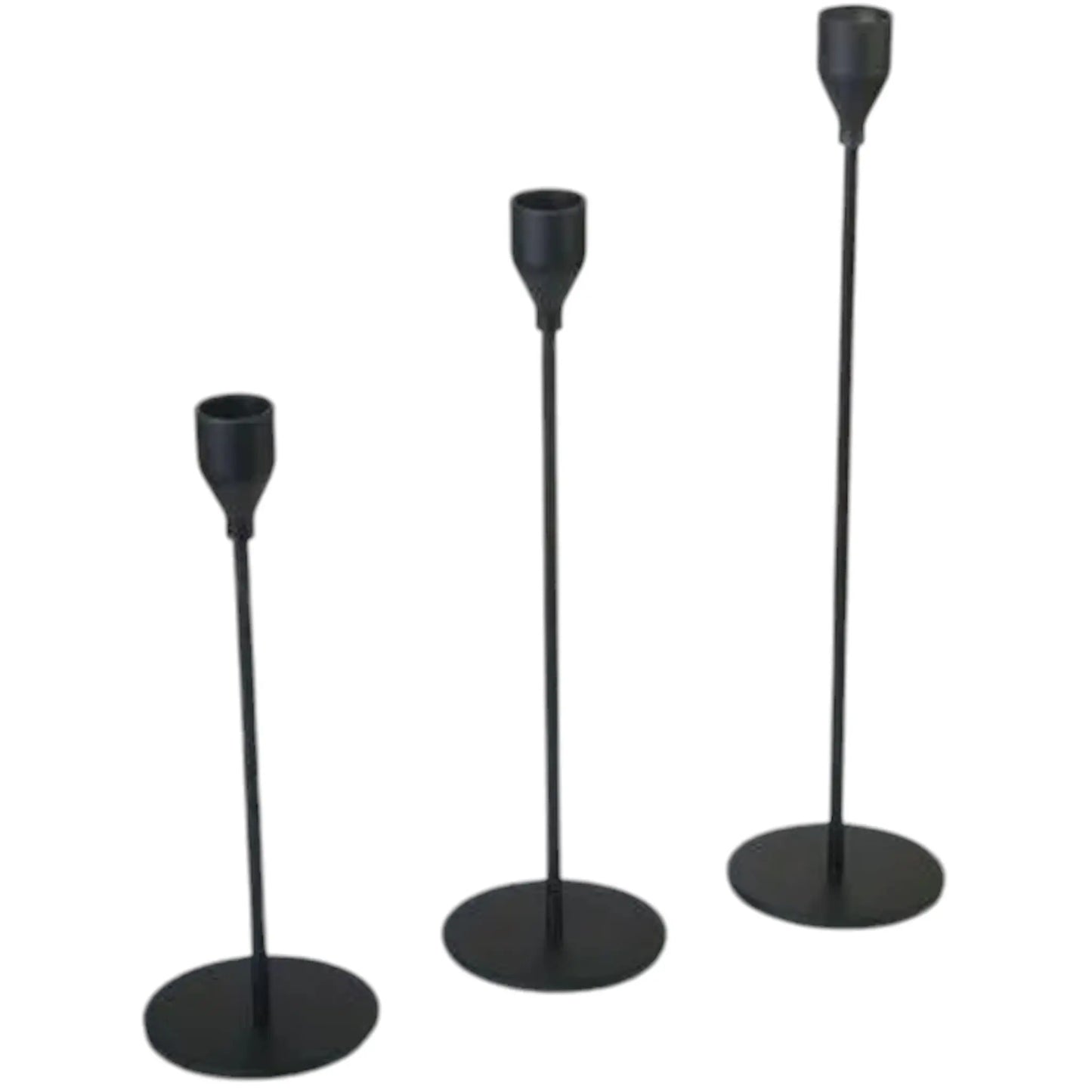 3-Piece Metal Candle Holder Set – Elegant Gold Candlesticks for Home and Event Decor Geniogoods