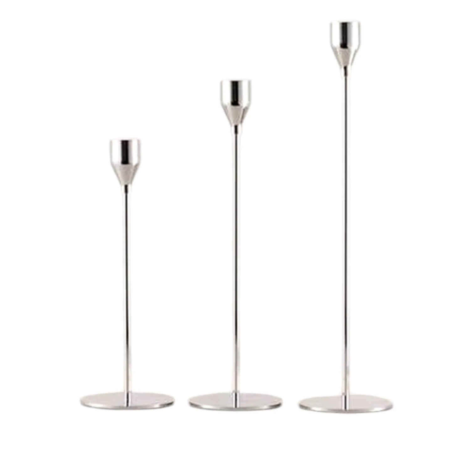 3-Piece Metal Candle Holder Set – Elegant Gold Candlesticks for Home and Event Decor Geniogoods