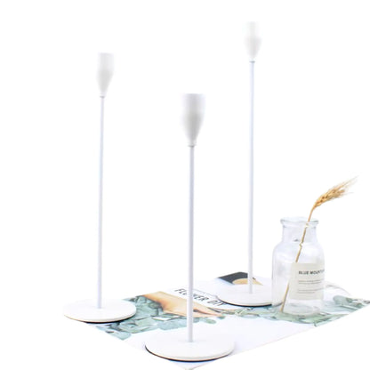3-Piece Metal Candle Holder Set – Elegant Gold Candlesticks for Home and Event Decor Geniogoods
