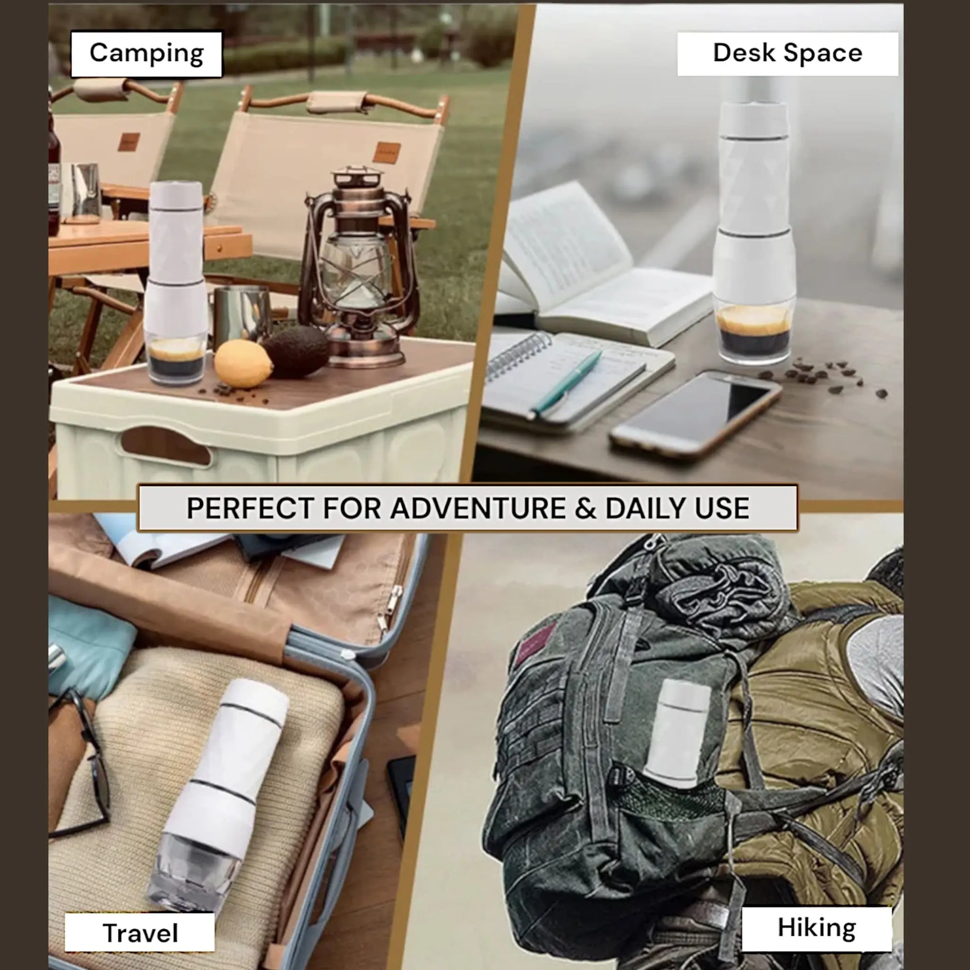 3-in-1 Portable Espresso Maker – Manual Coffee Machine for Travel Geniogoods