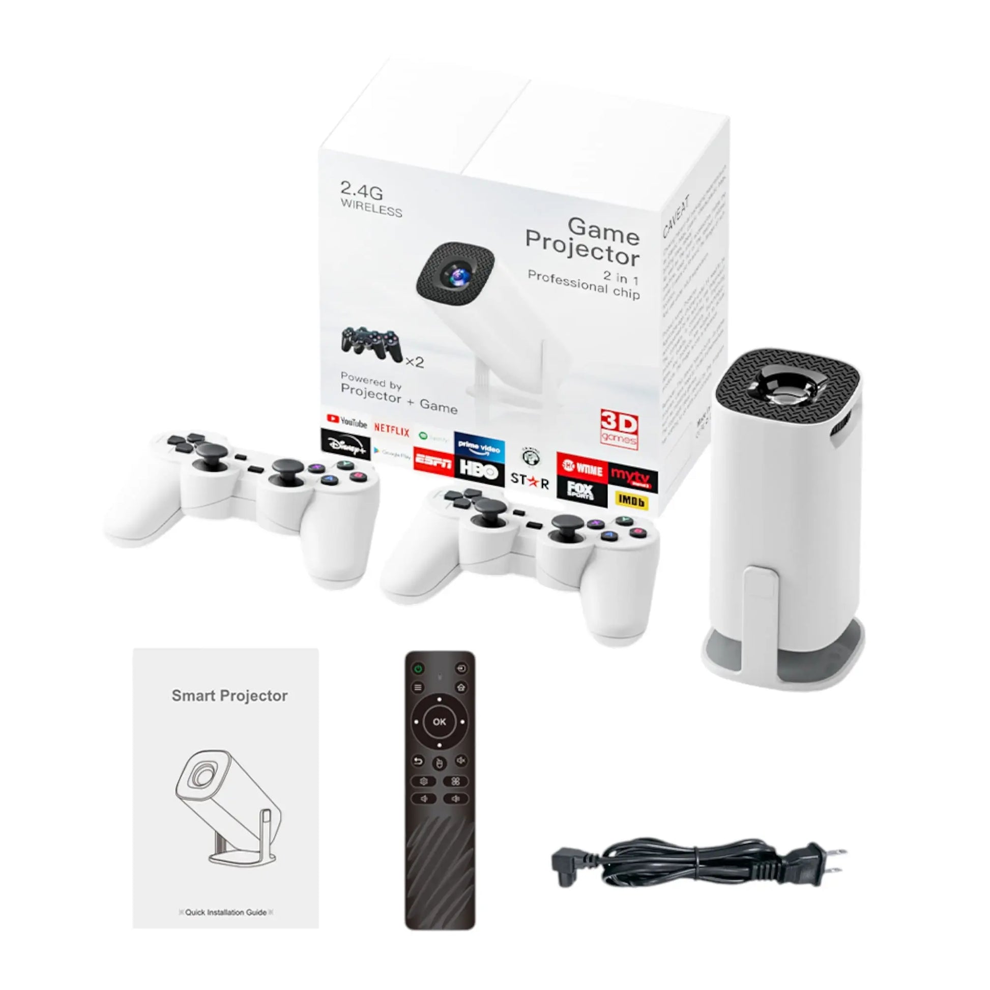4K Gaming Projector – Portable Home Theater & Retro Gaming Console Geniogoods
