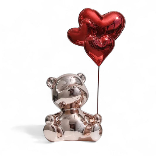 Love Balloon Bear Figure – Romantic Nordic Home Decor