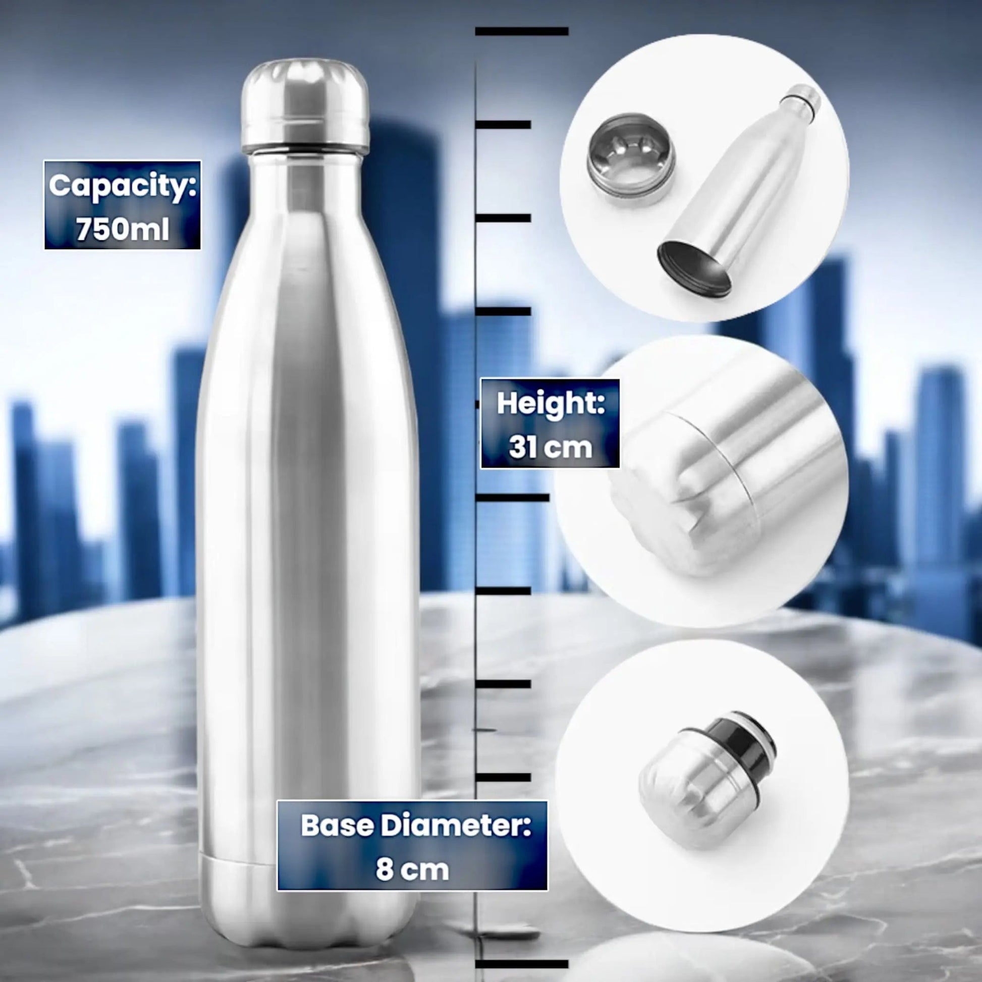 750ML Hidden Safe Water Bottle – Secure Storage for Cash & Valuables Geniogoods