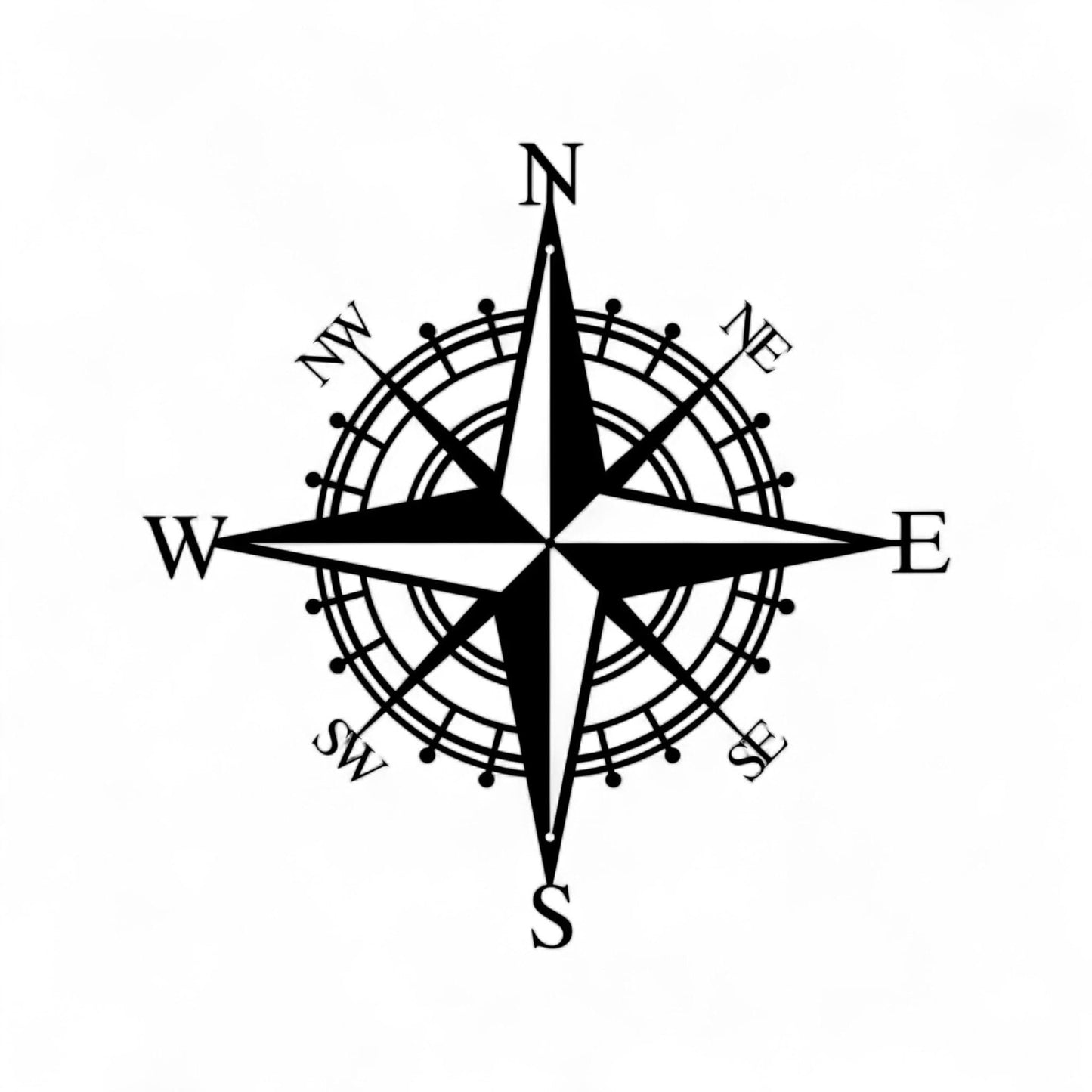 Nautical Compass Wall Art – Metal Pirate Home Decor