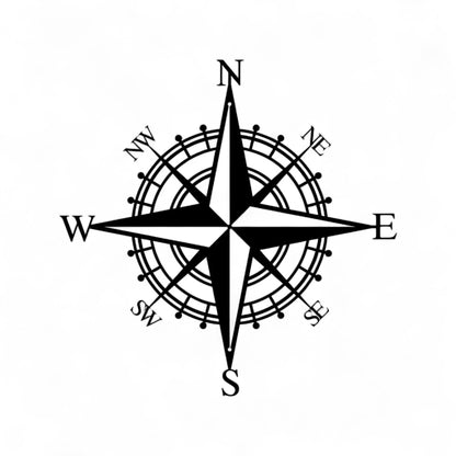 Nautical Compass Wall Art – Metal Pirate Home Decor