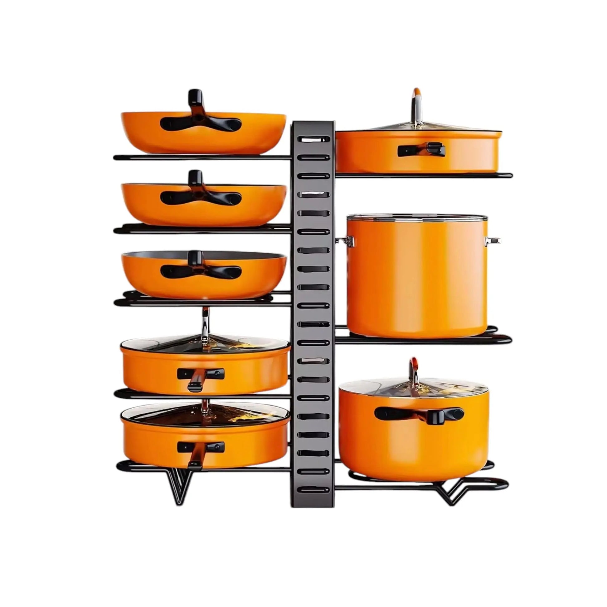 8-Tier Pot Rack Organizer | Space-Saving Kitchen Storage Geniogoods