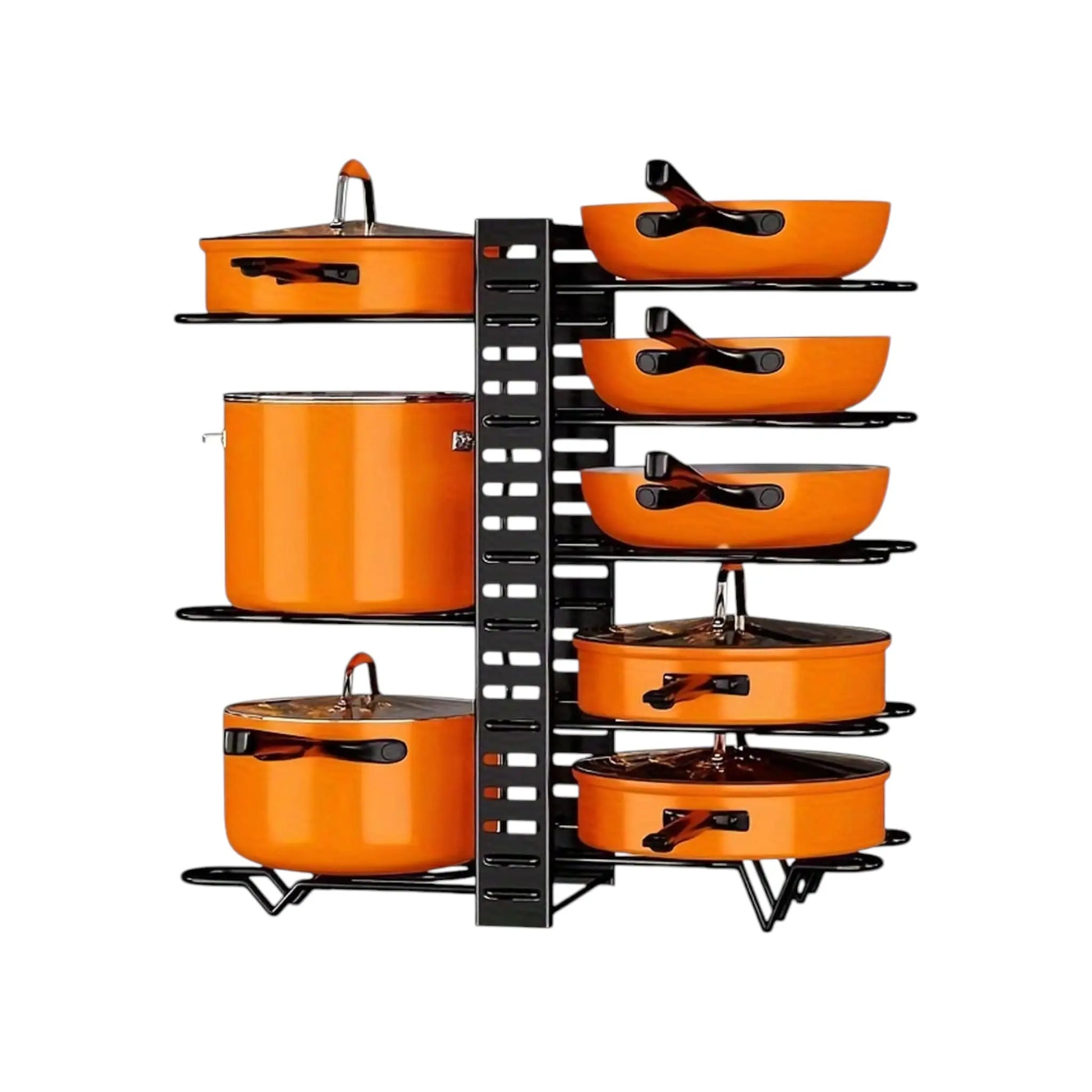 8-Tier Pot Rack Organizer | Space-Saving Kitchen Storage Geniogoods