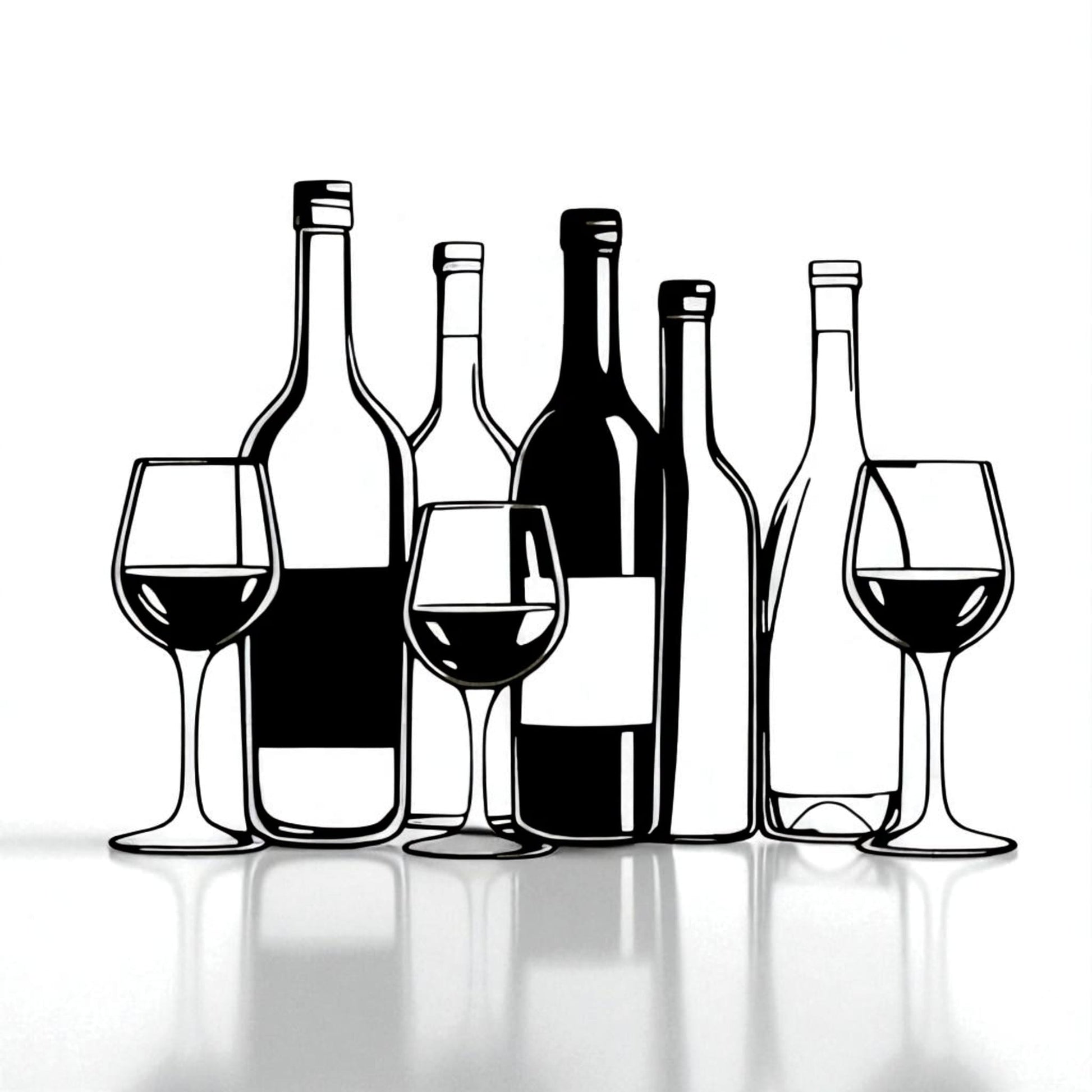 Metal Wine Bottles & Glasses Wall Art – Bar Kitchen Decor
