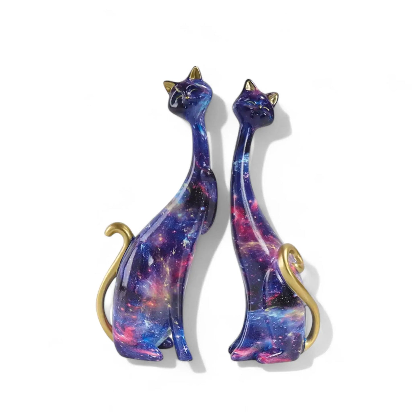 Abstract Cat Sculpture – Nordic Couple Figurines for Home Decor  Geniogoods