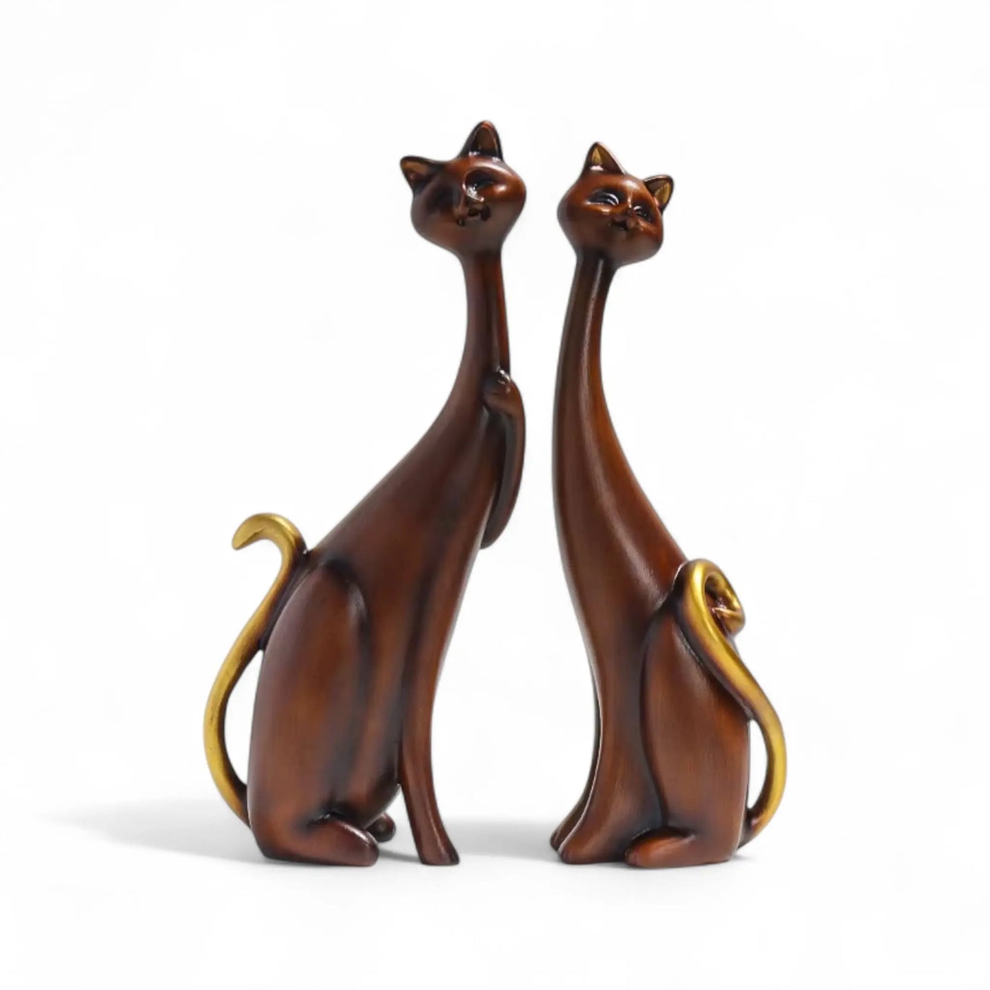 Abstract Cat Sculpture – Nordic Couple Figurines for Home Decor  Geniogoods
