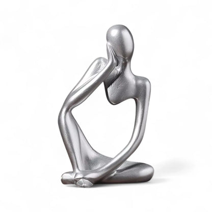 Abstract Thinker Statue – Sand Resin Sculpture for Modern Home Decor  Geniogoods