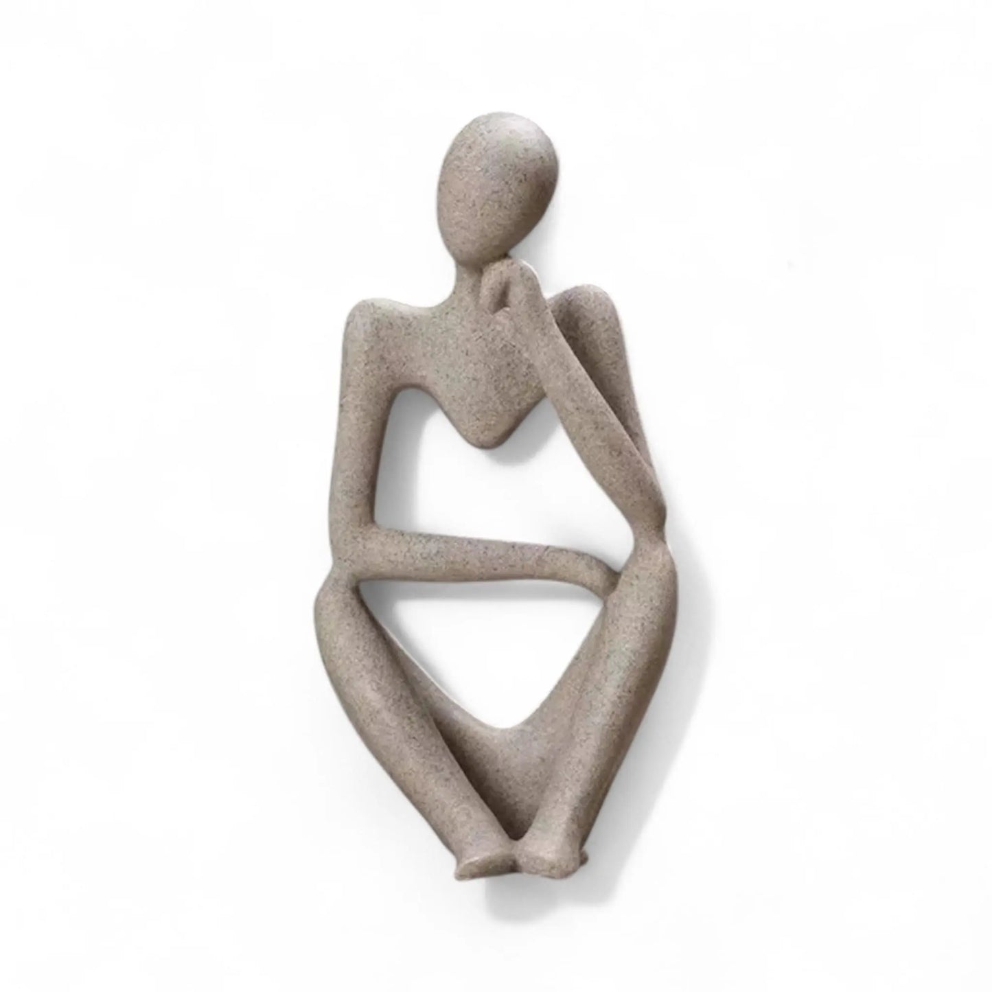 Abstract Thinker Statue – Sand Resin Sculpture for Modern Home Decor  Geniogoods