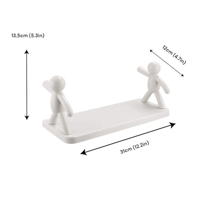 Adhesive Bathroom Shelf – Funny Human Figure Shower Organizer  Geniogoods