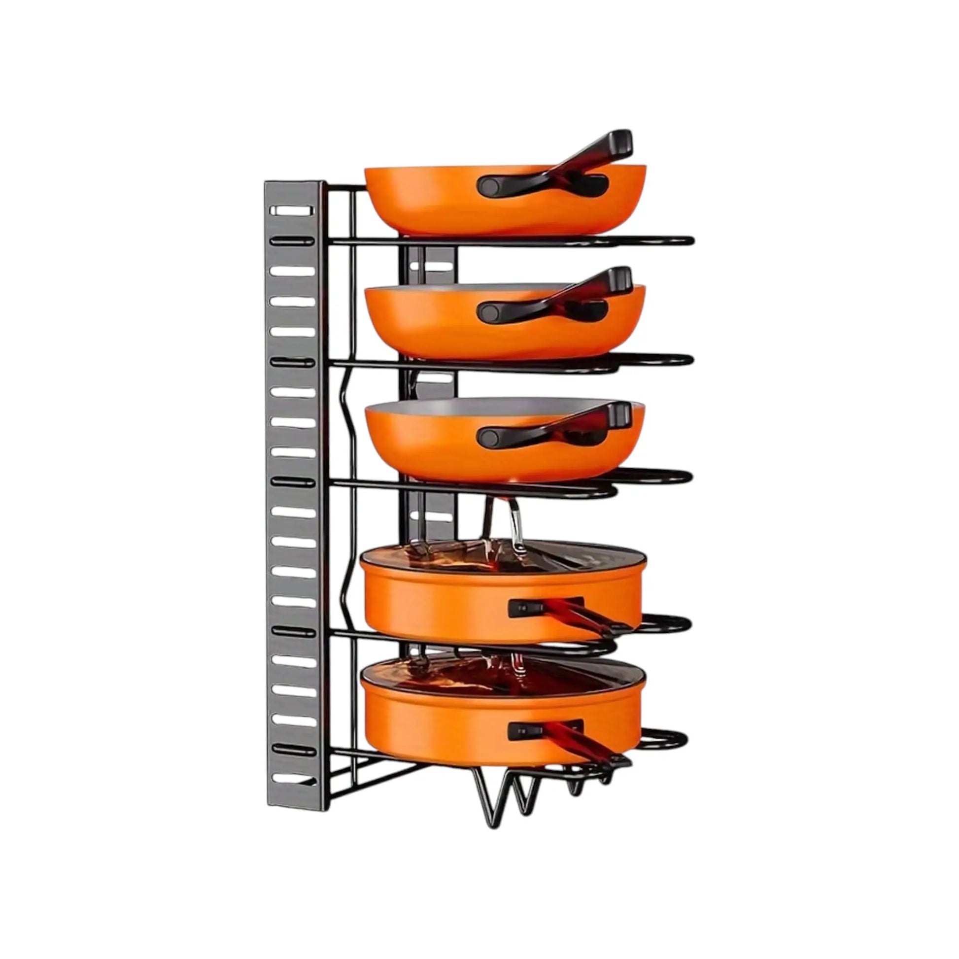 Adjustable Pot and Pan Organizer – 8-Tier Space-Saving Kitchen Storage  Geniogoods