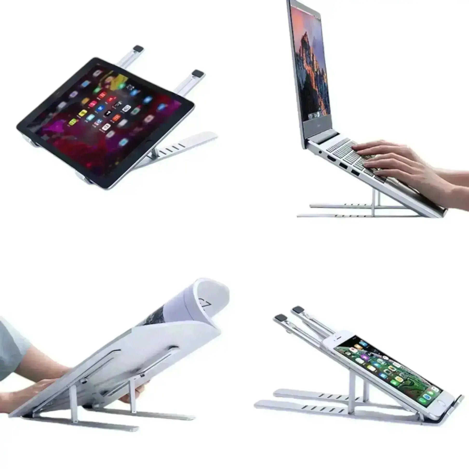 Aluminum Alloy Laptop Stand – Adjustable, Foldable, and Portable - Geniogoods