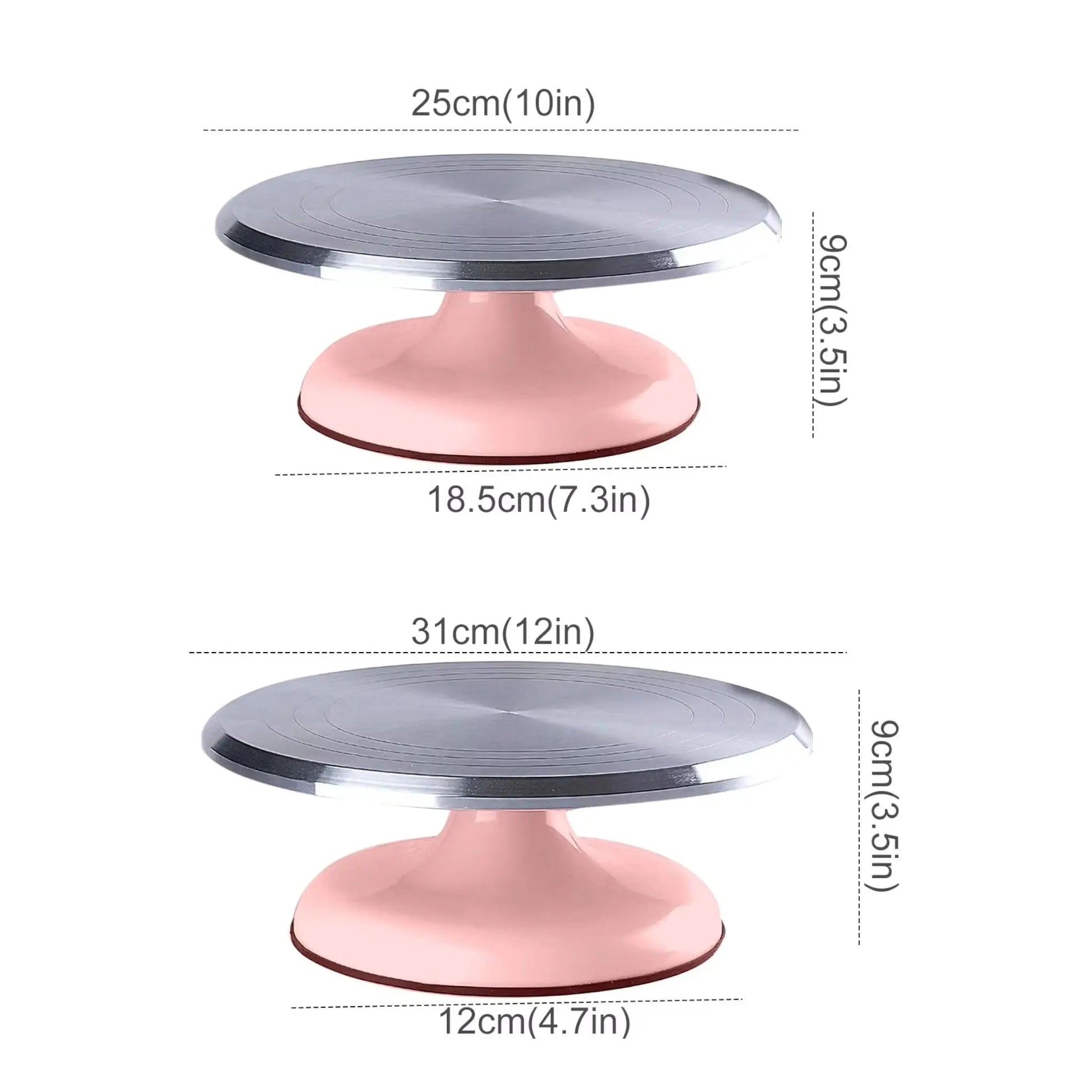 Aluminum Cake Turntable | 10-inch & 12-inch Baking Tool Geniogoods