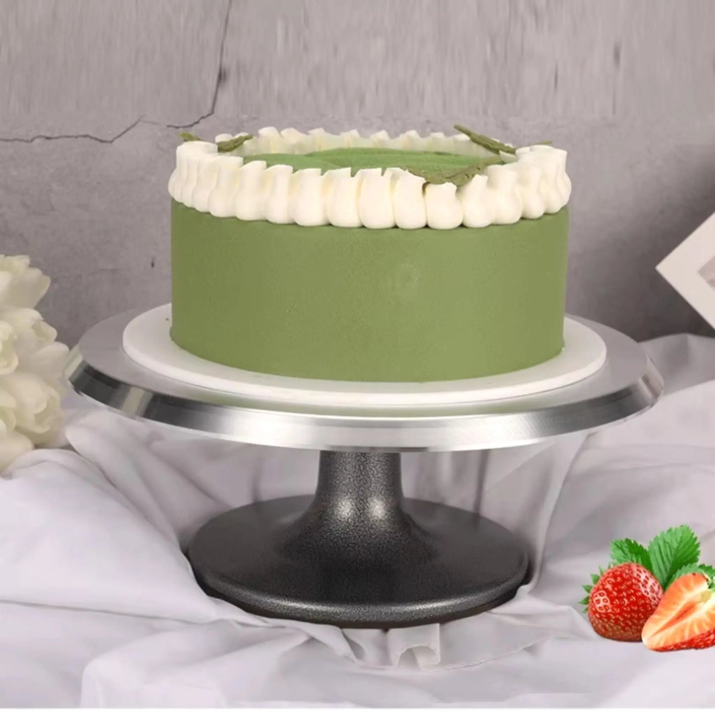 Aluminum Cake Turntable | 10-inch & 12-inch Baking Tool Geniogoods