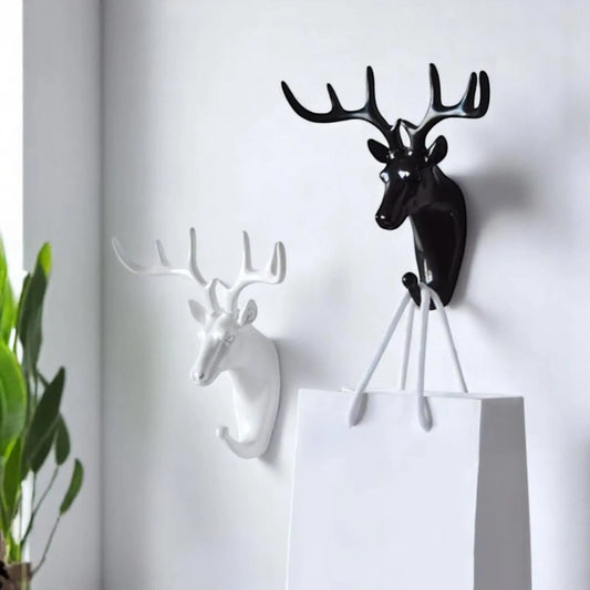Animal Wall Hook – Vintage Resin Deer Head Hanger for Decor  Geniogoods