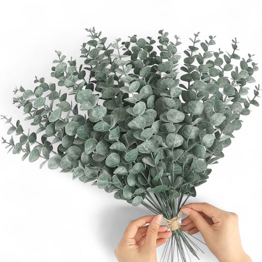 Artificial Eucalyptus Stems – 12pcs Silver Dollar Greenery for Home & Wedding  Geniogoods