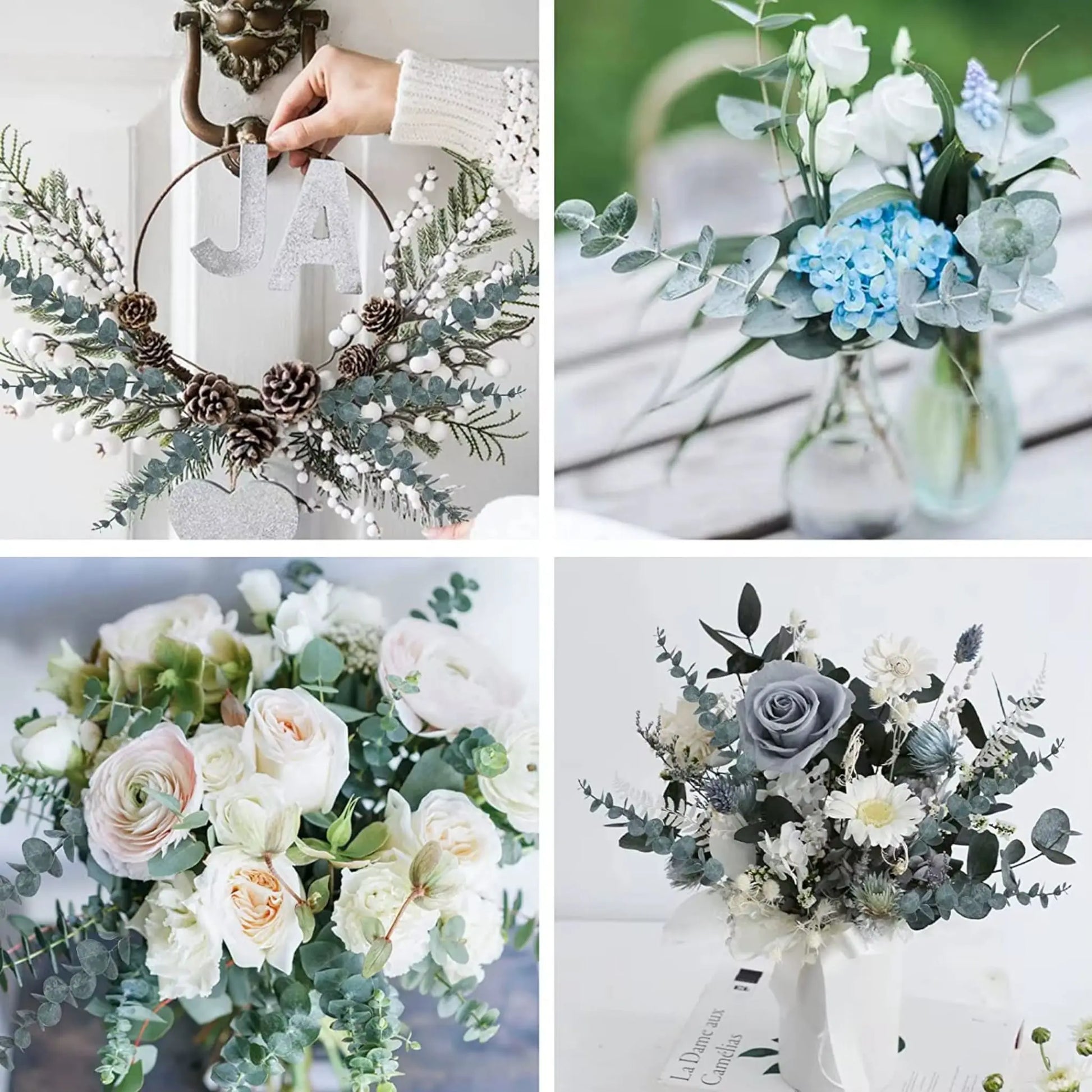Artificial Eucalyptus Stems – 12pcs Silver Dollar Greenery for Home & Wedding  Geniogoods