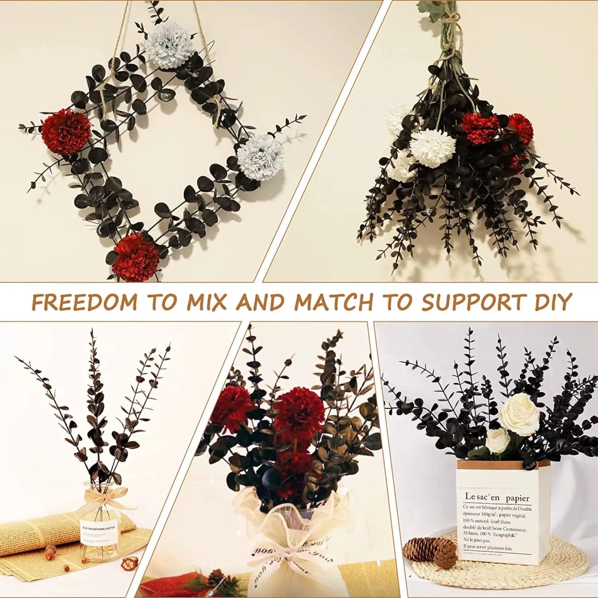 Artificial Eucalyptus Stems – 12pcs Silver Dollar Greenery for Home & Wedding  Geniogoods
