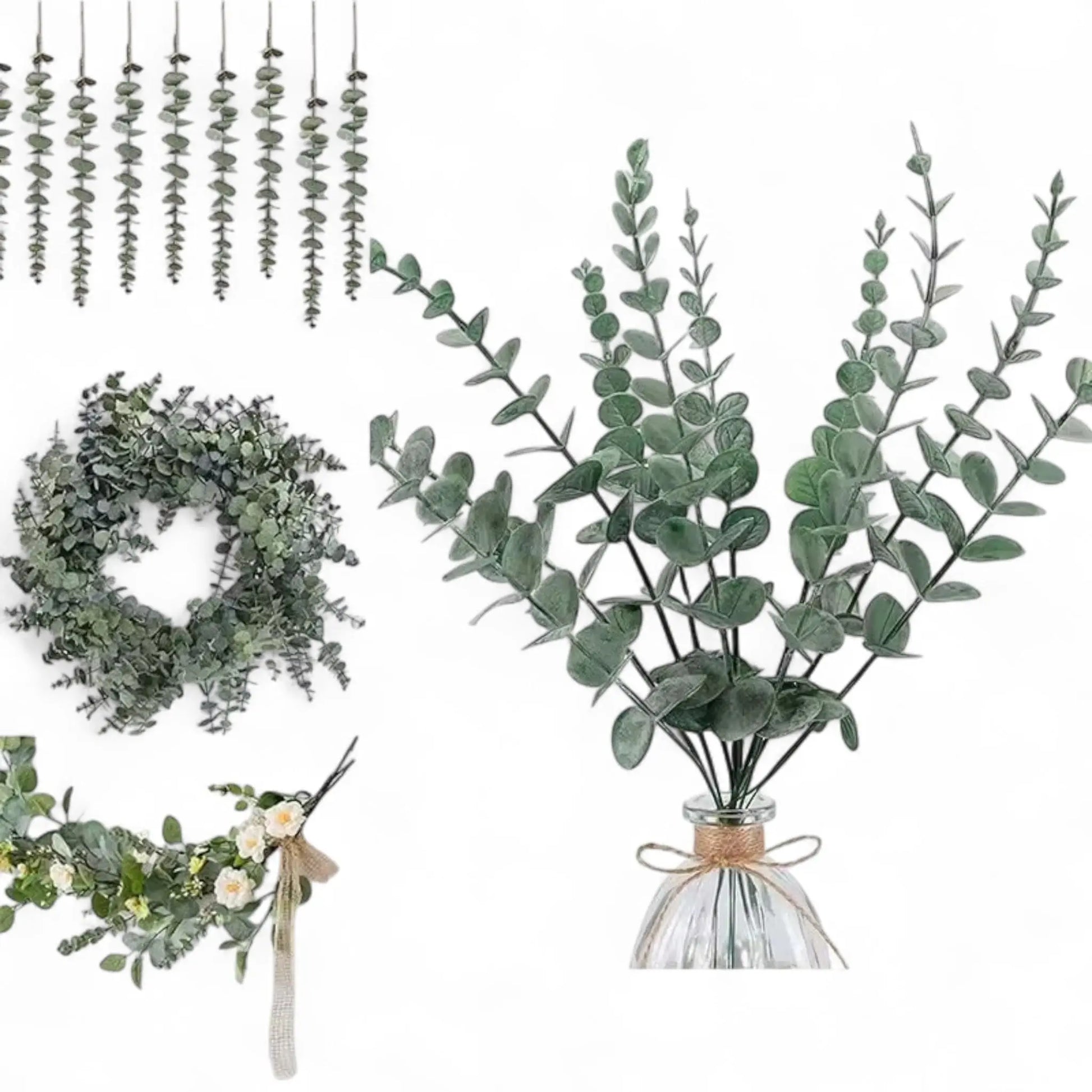 Artificial Eucalyptus Stems – 12pcs Silver Dollar Greenery for Home & Wedding  Geniogoods