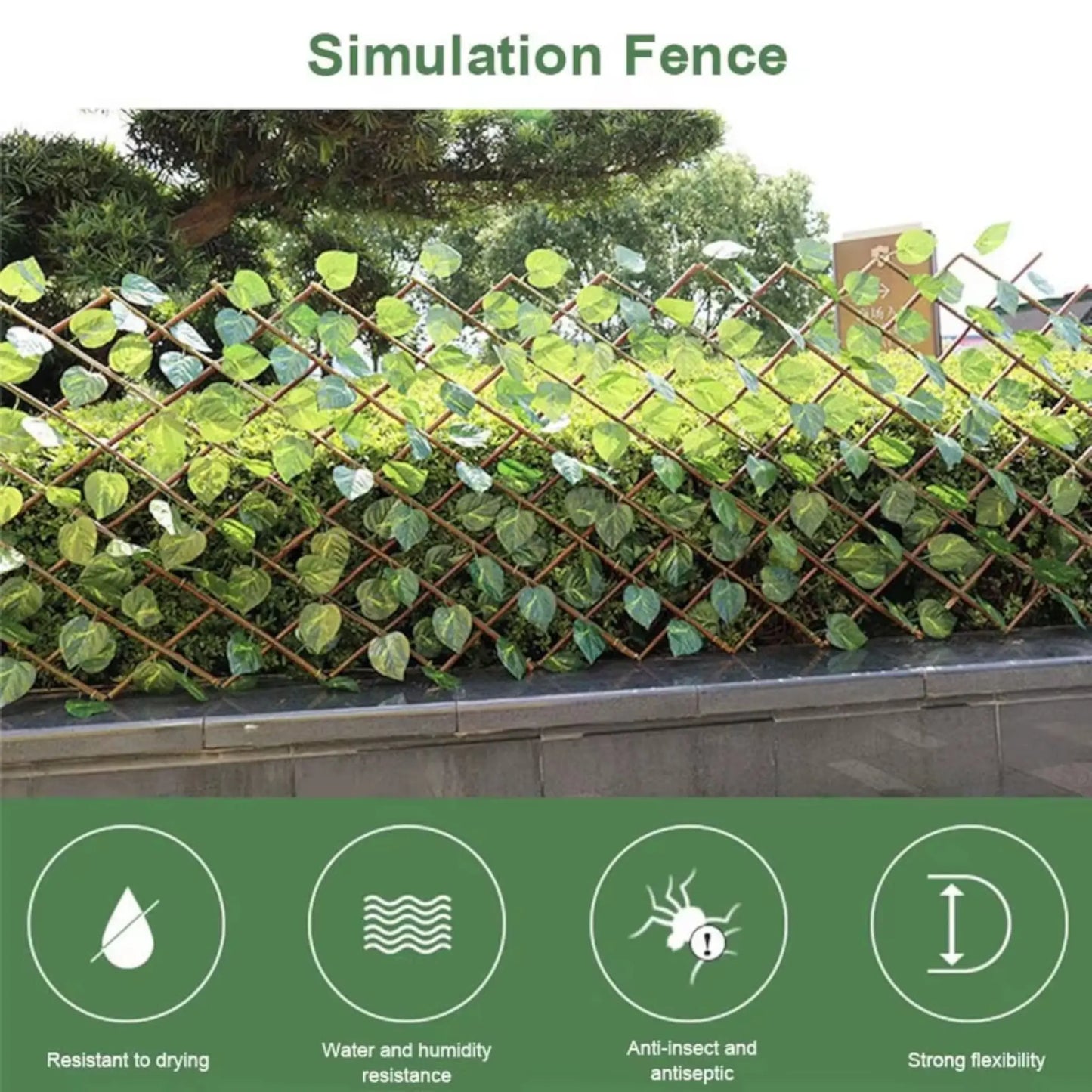 Artificial Leaf Privacy Fence – Expandable Ivy Screen for Balcony  Geniogoods