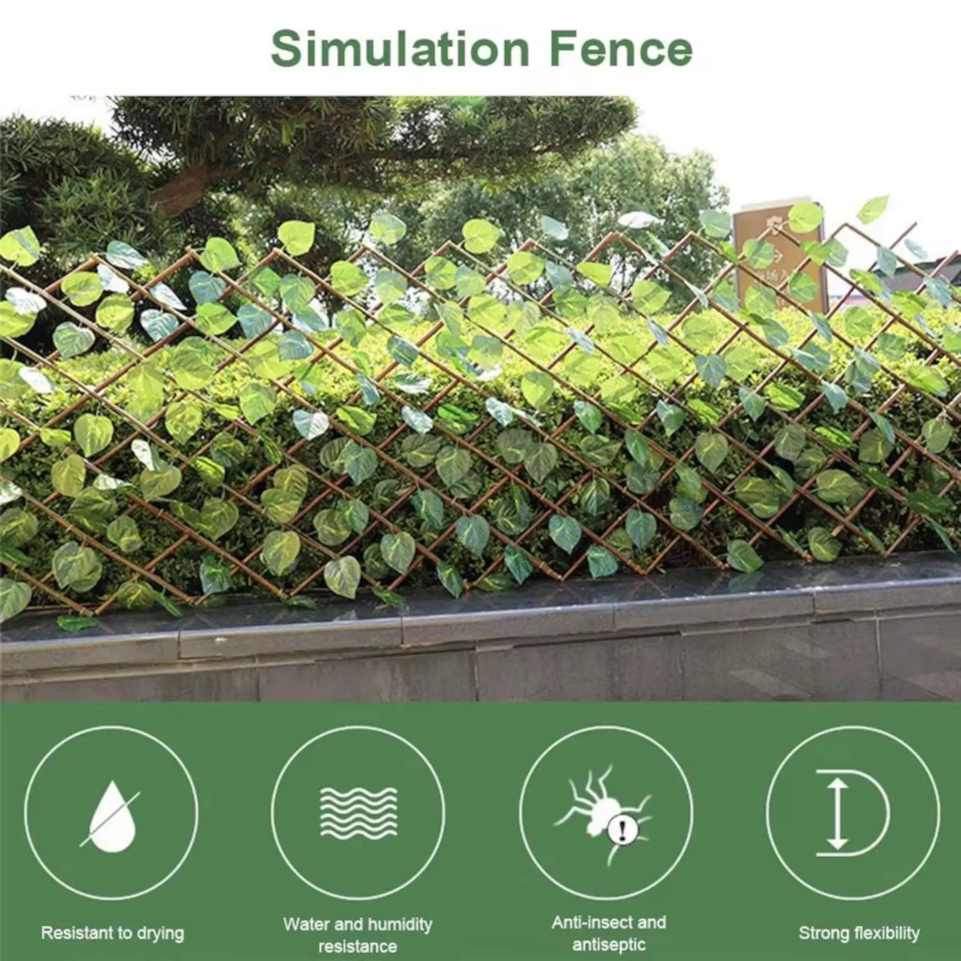Artificial Leaf Privacy Fence – Expandable Ivy Screen for Balcony  Geniogoods