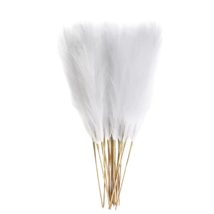Artificial Pampas Grass Decor – 6pcs Faux Stems for Boho Styling  Geniogoods