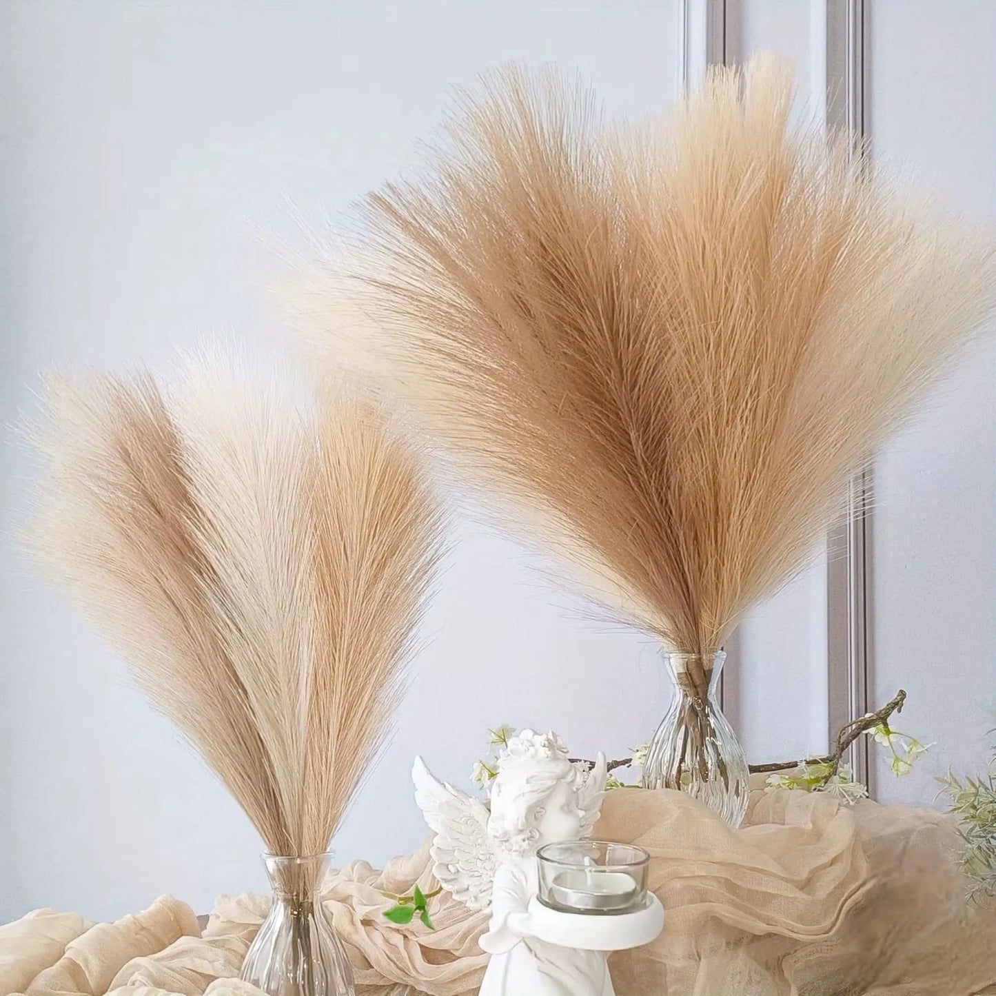 Artificial Pampas Grass Decor – 6pcs Faux Stems for Boho Styling  Geniogoods