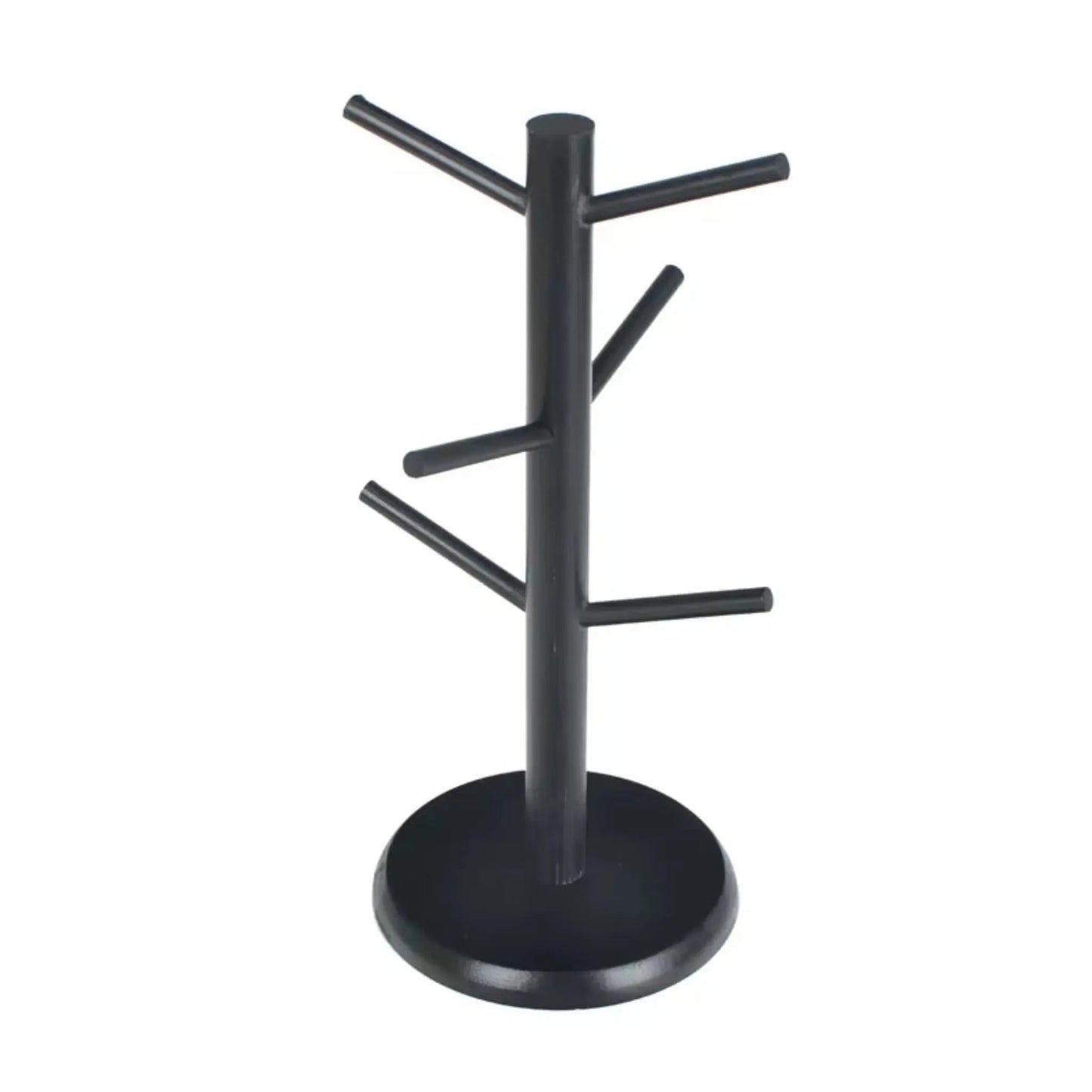 Bamboo Mug Holder Stand – 6-Hook Coffee Cup Storage Rack