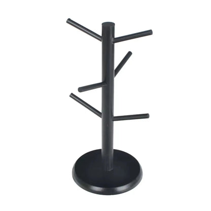 Bamboo Mug Holder Stand – 6-Hook Coffee Cup Storage Rack