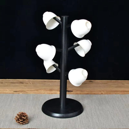 Bamboo Mug Holder Stand – 6-Hook Coffee Cup Storage Rack