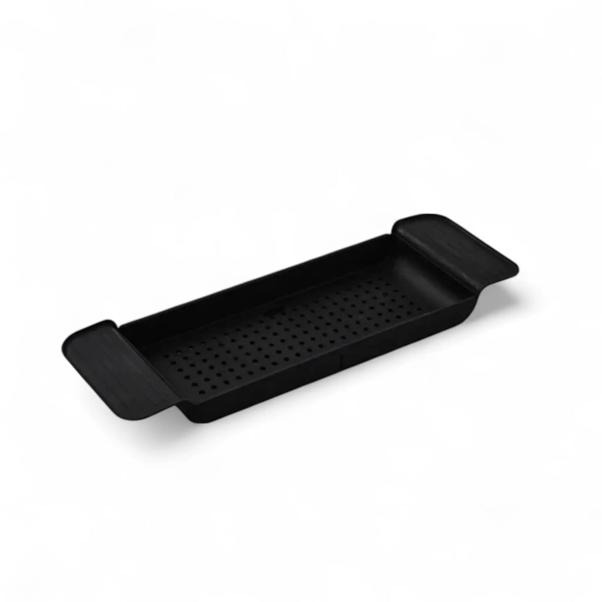 Bathtub tray shelf – retractable bath caddy in black or white  Geniogoods