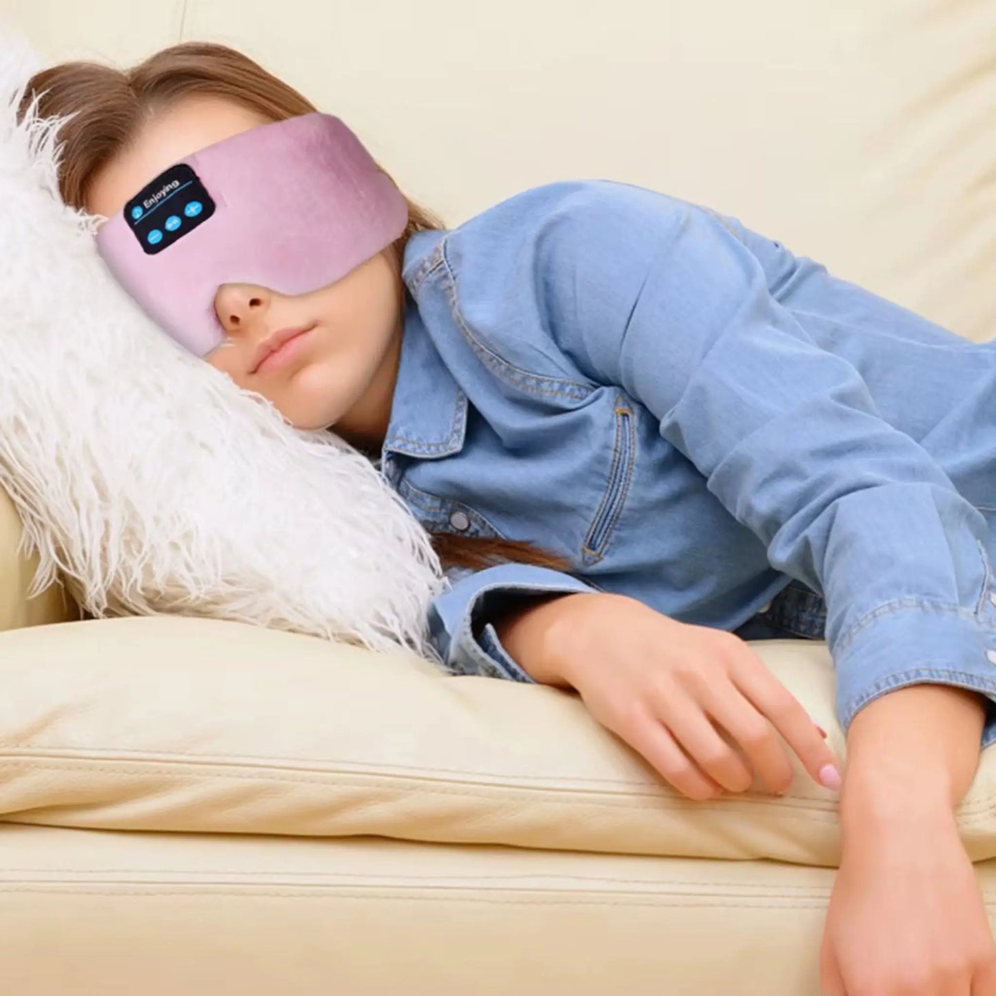 Bluetooth Sleep Headphones Eye Mask – Soft & Comfortable Wireless Music Mask