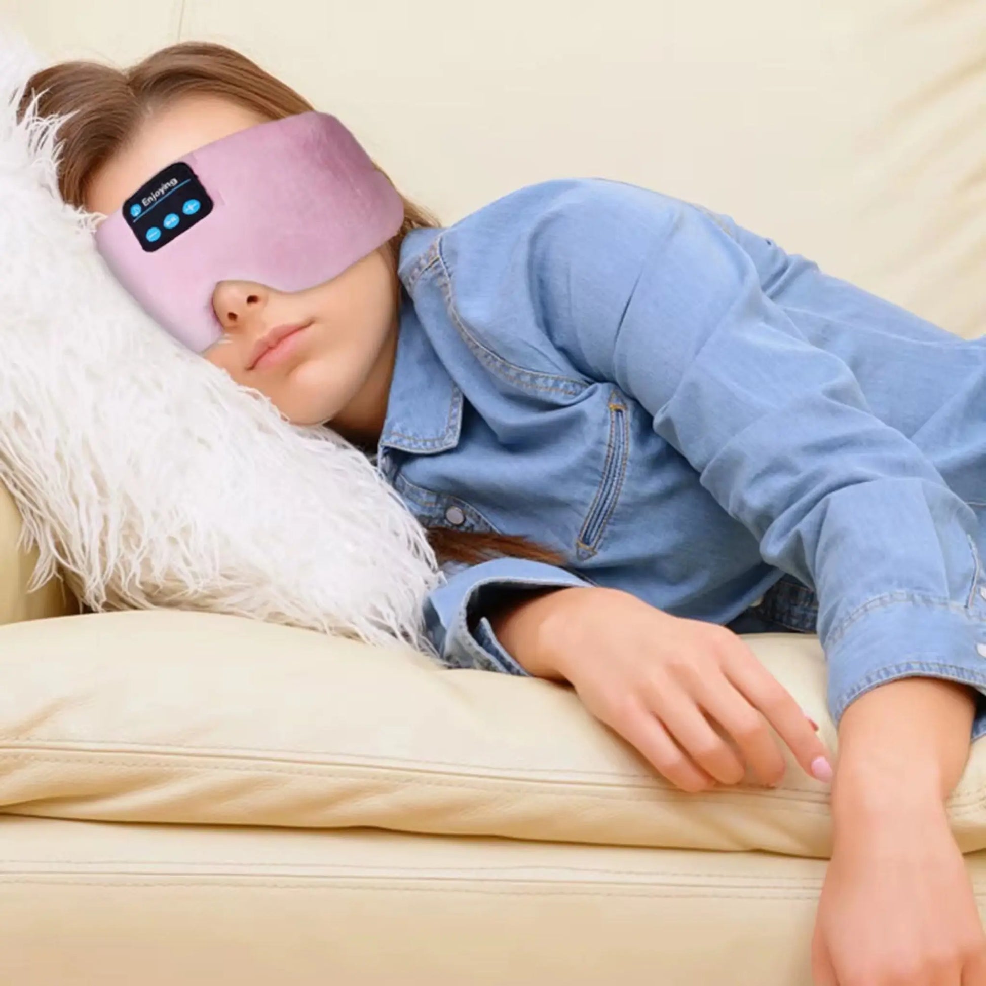 Bluetooth Sleep Headphones Eye Mask – Soft & Comfortable Wireless Music Mask