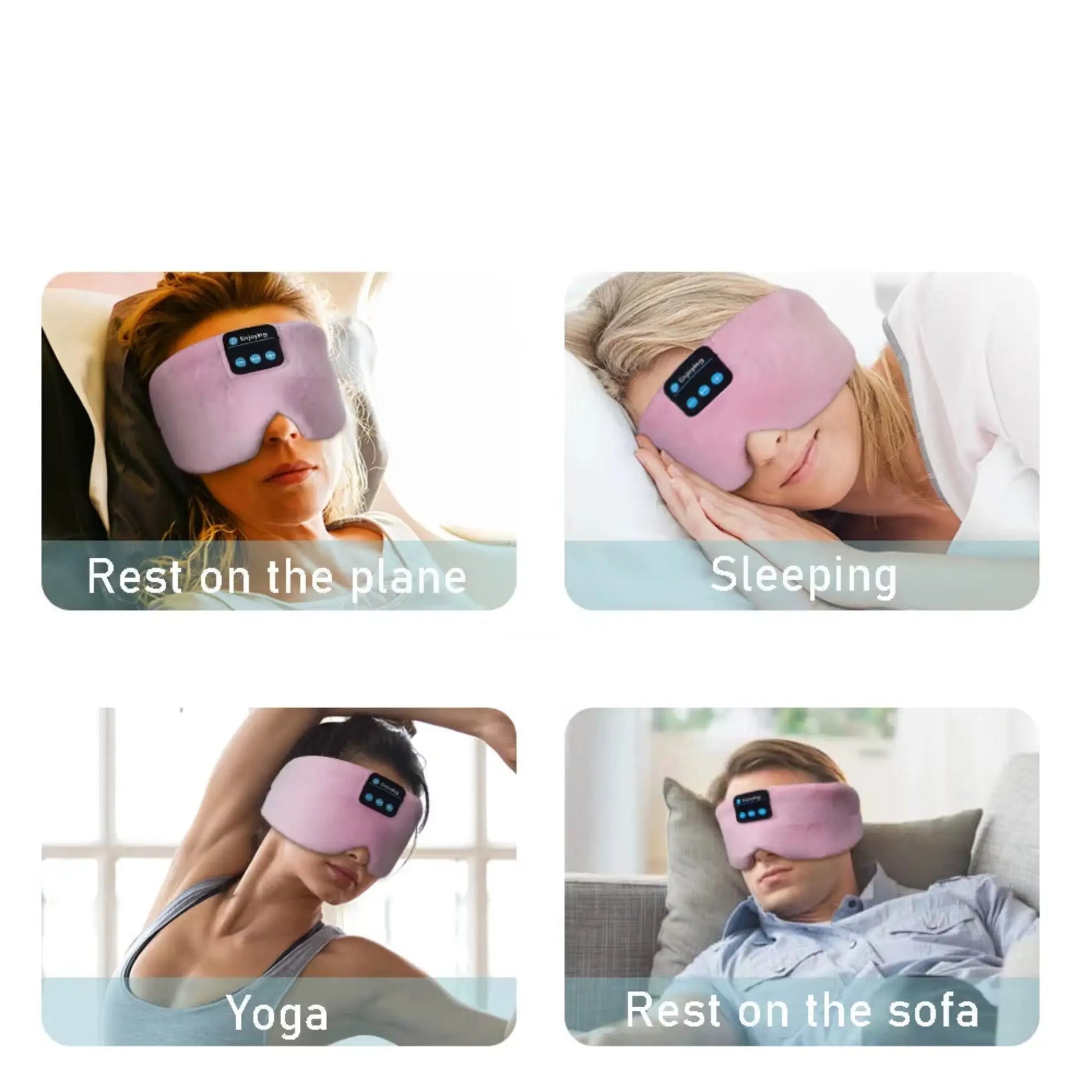 Bluetooth Sleep Headphones Eye Mask – Soft & Comfortable Wireless Music Mask