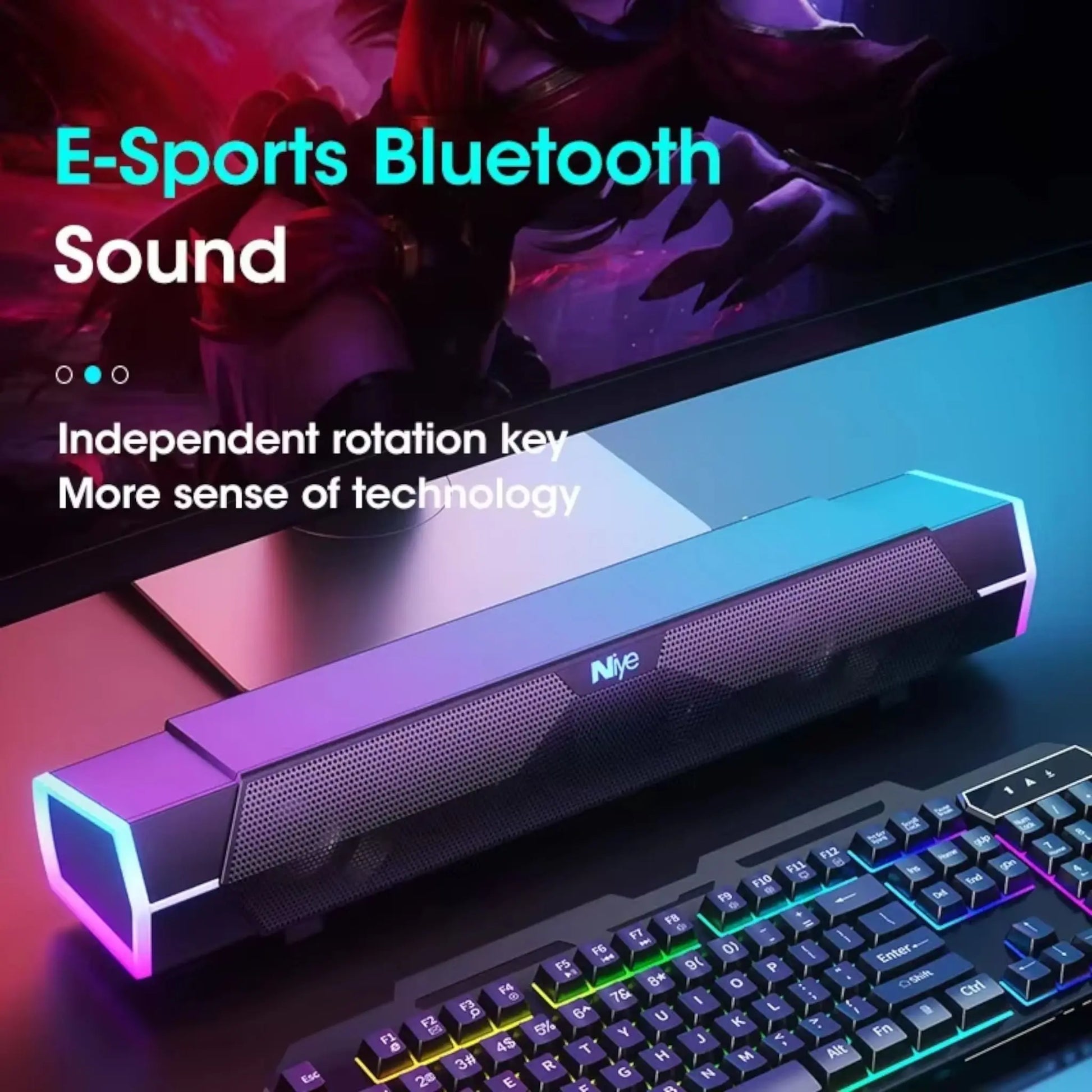 Bluetooth Soundbar Speaker for PC – RGB Lights, Stereo & USB Powered  Geniogoods