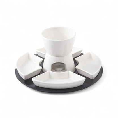 Ceramic Fondue Set for Chocolate – DIY Romantic Dessert Serving Kit  Geniogoods