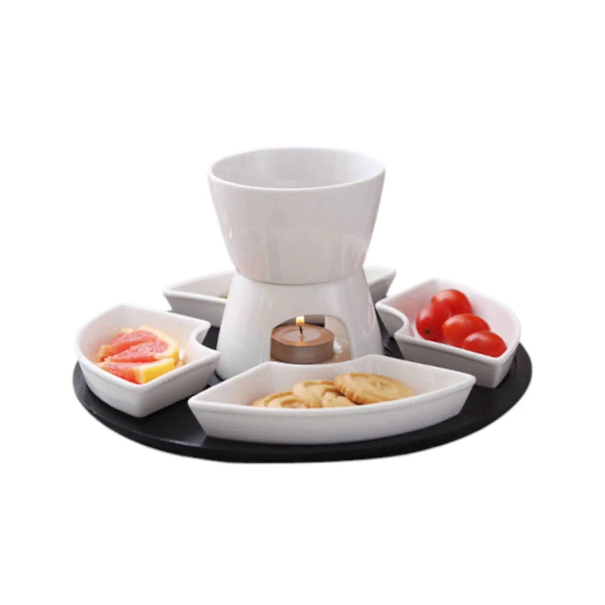 Ceramic Fondue Set for Chocolate – DIY Romantic Dessert Serving Kit  Geniogoods