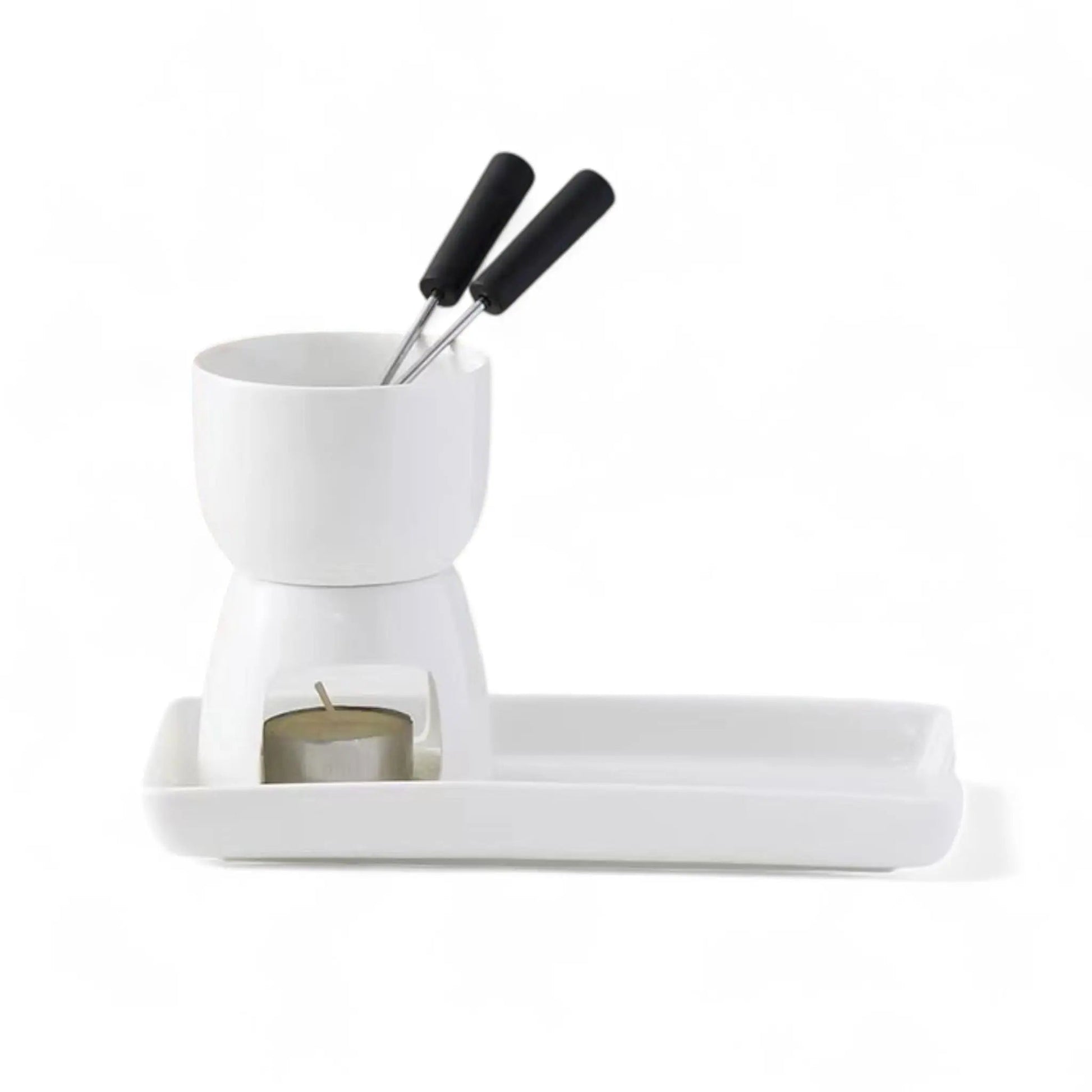 Ceramic Fondue Set for Chocolate – DIY Romantic Dessert Serving Kit  Geniogoods