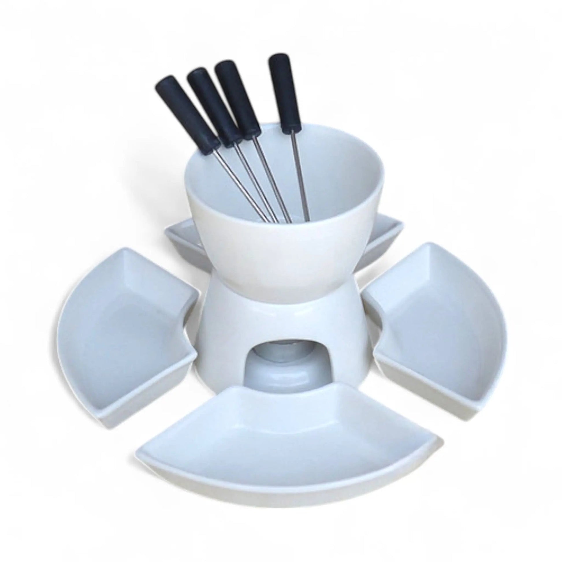 Ceramic Fondue Set for Chocolate – DIY Romantic Dessert Serving Kit  Geniogoods
