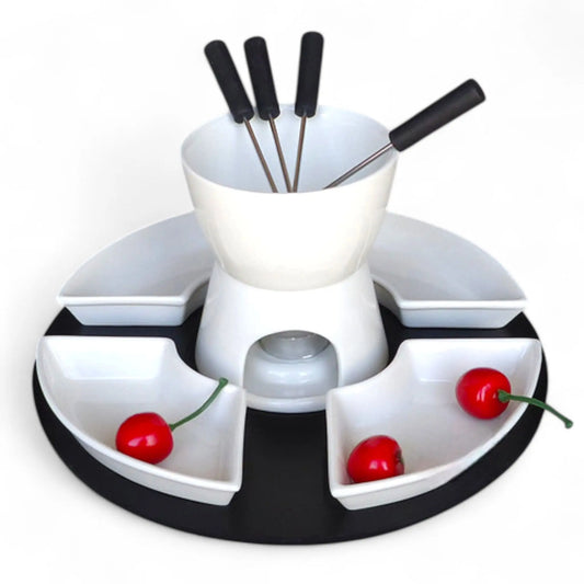 Ceramic Fondue Set for Chocolate – DIY Romantic Dessert Serving Kit  Geniogoods