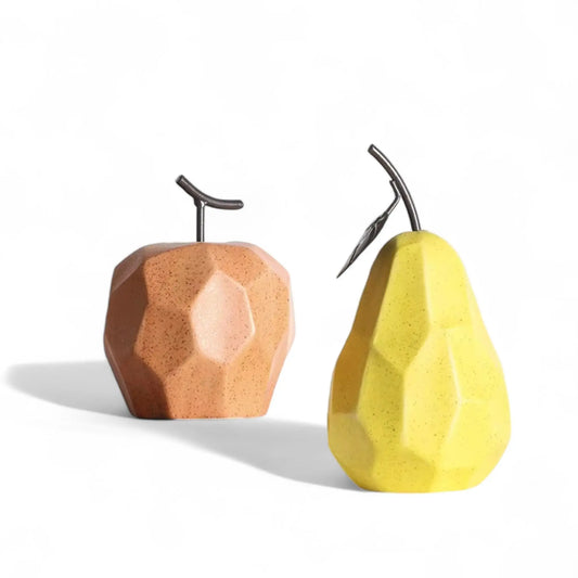 Ceramic Fruit Figurines – Nordic Apple & Pear Home Decor  Geniogoods