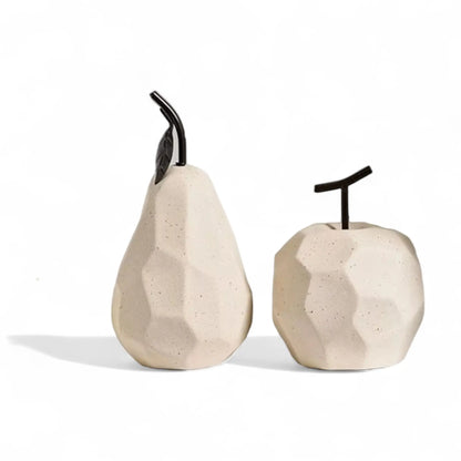 Ceramic Fruit Figurines – Nordic Apple & Pear Home Decor  Geniogoods