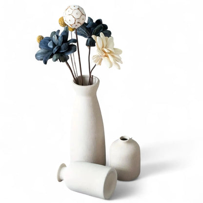 Ceramic Vase Set for Home Decor – Minimalist Farmhouse Style  Geniogoods